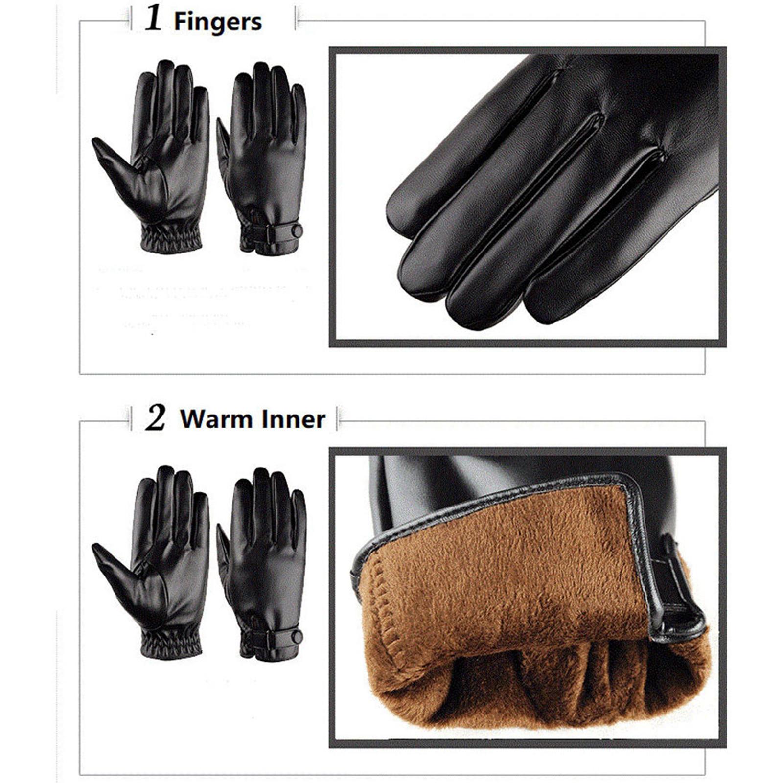 Leather Driving Glove - Luvas de Inverno Masculinas para Dirigir,