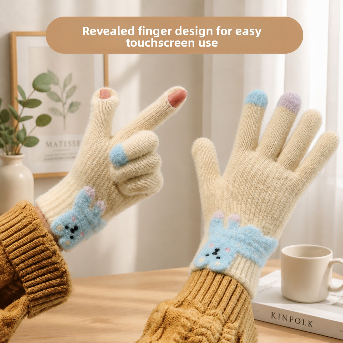 Luvas de Pelúcia Tricotadas co - Wool Glove Lined avaliação e preço